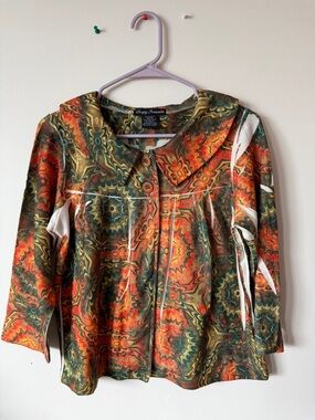 Simply Irresistible Orange & Green Swirl Print Long Sleeve Top